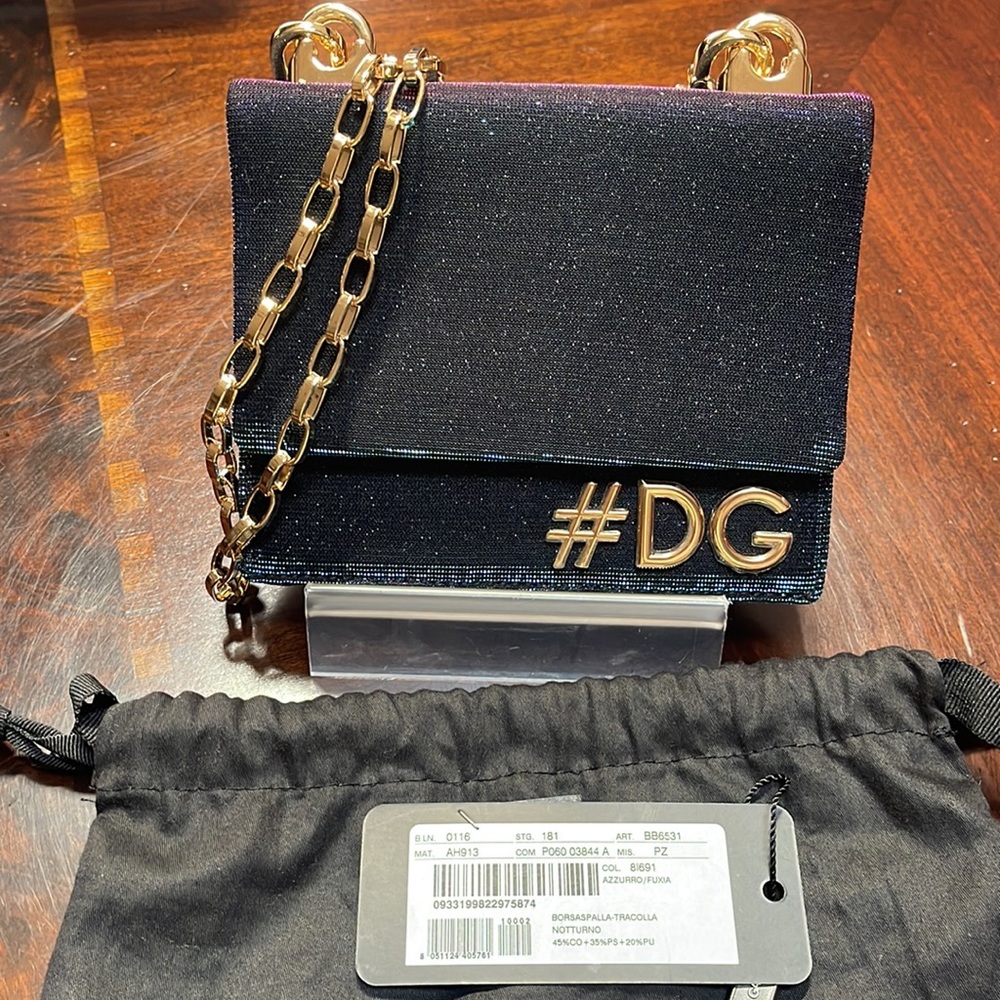 DOLCE&GABBANA Rare Holographic Fabric Shoulder Bag
